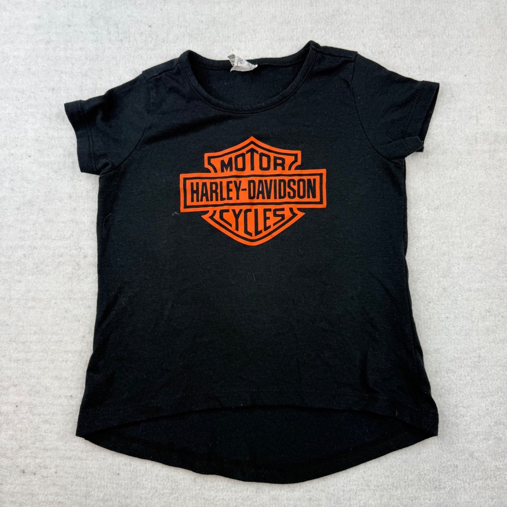 Harley Davidson Future Harley Babe Hi-Lo‎ Shirt Black 2T edgy moto biker